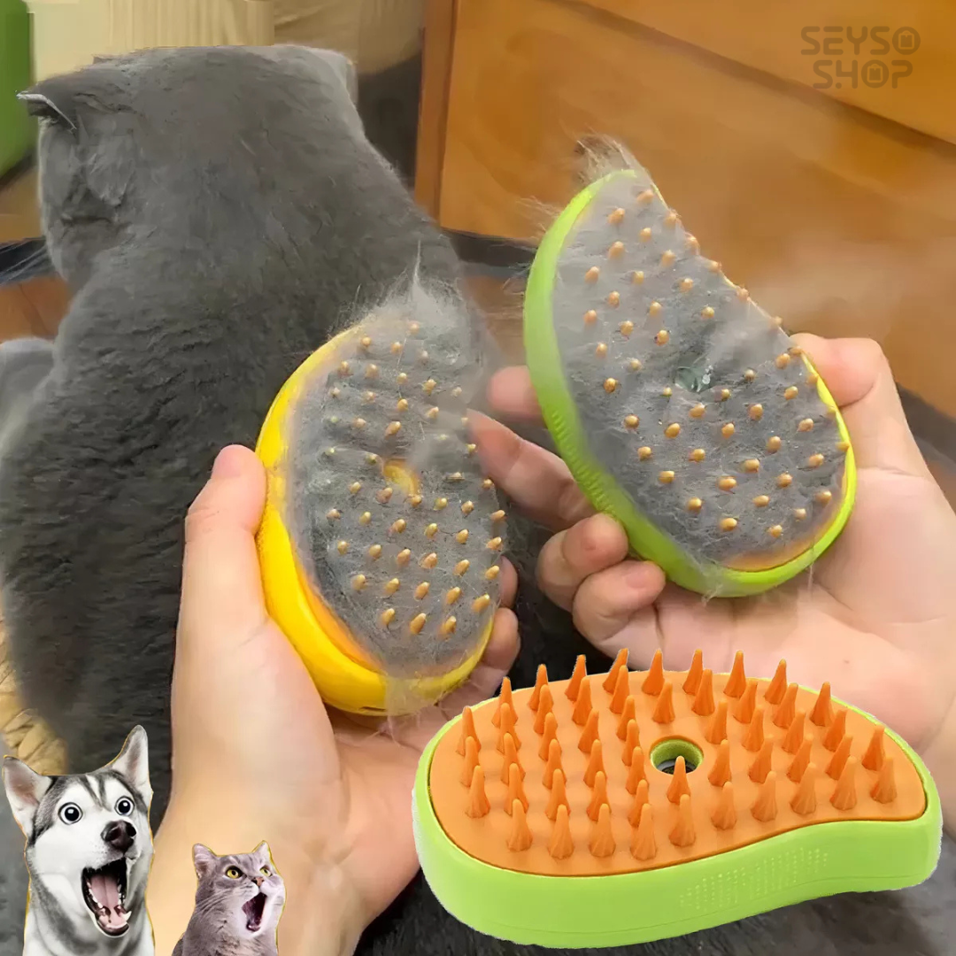 Cepillo de vapor 3 en 1 para mascotas