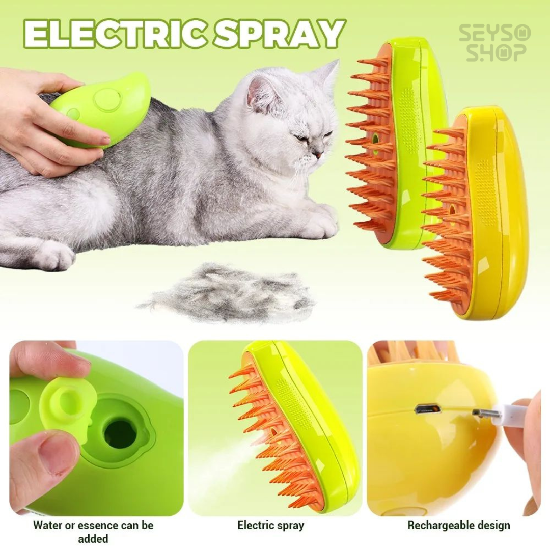 Cepillo de vapor 3 en 1 para mascotas